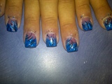 some blue nail art!