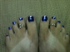 blue, black &amp; silver toes