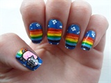 Nyan Cat nails