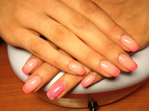 Pink Ombre nails