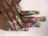 Pvc colorful long nails