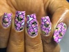 Multi Color Hibiscus DIY Nail Design