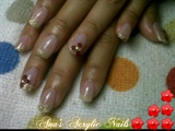 Glitters with 3D flowers ans stones