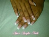 Coverpink and white Acrylic nails