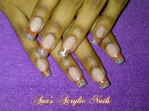 cover pink with brown and silver glitter
