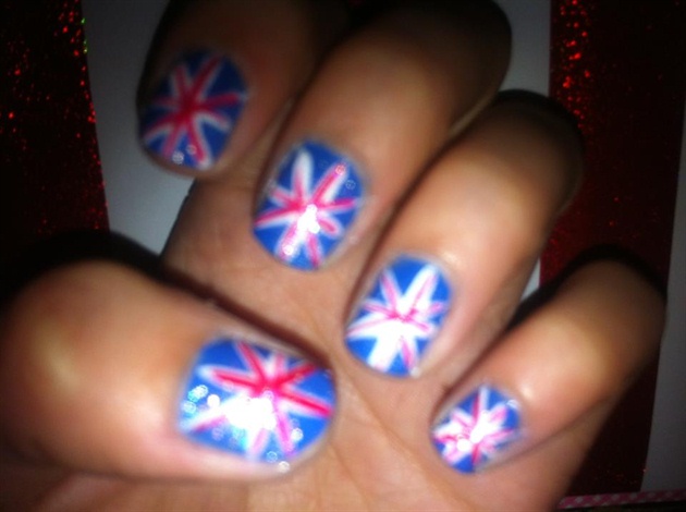British flag nail art
