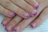colour acrylic french marbling