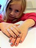 nail polish marbling with konad stamping