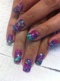 full cover colour acrylic marbling