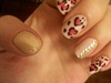 Pink -hearted leopard design with studs