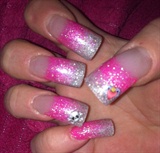 Pink And Silver Glitter Fade