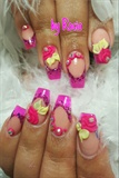 Encapsulated Nails With 3D Flowers