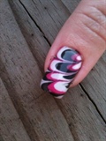 Marble pink white and black
