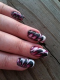 Marble pink white and black 1