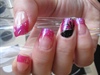 Dark pink with a little nailart