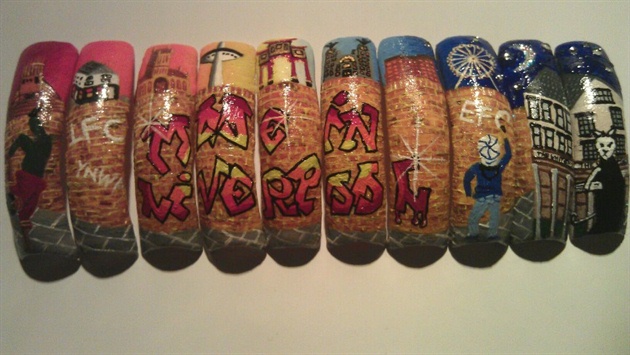 &#39;Grafitti&#39; nail art competion entry 2012