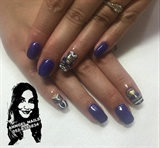 blue gel nails