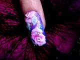 acrylic flower nail art