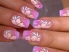 delicate nail art,sweet flower design
