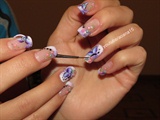 purple  nail art