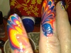 my own water marble nails 
