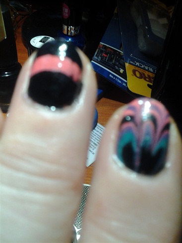 black pink stripe with water marble