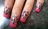 Pink French with cheetah