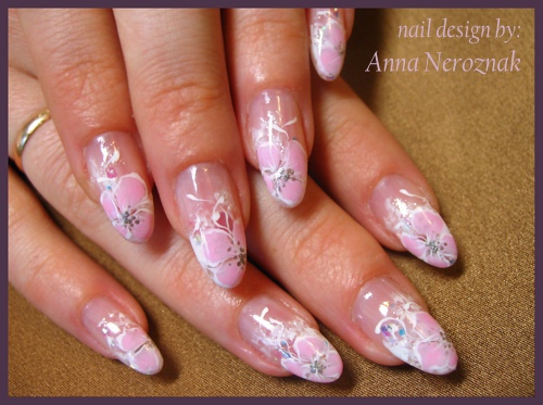 YouTube - Nail Art by Anna Neroznak (Simple Floral Design)
