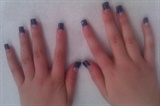 Dark blue &amp; simple nails