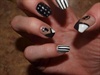 Black and White Cameo Nails