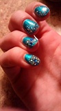 Blue Sparked with Rhinestones
