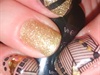 Black and Gold Gel Manicure
