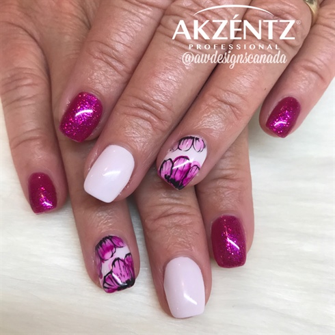 Pink Sparkles and Flowers