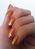  Orange and gold glitter gradient