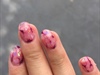 Pink Stones Gel Nail Art 