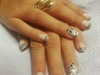 Black and white french manicure