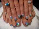 DI&#39;S BLUE/GREEN NAILS AND TOES TO MATCH