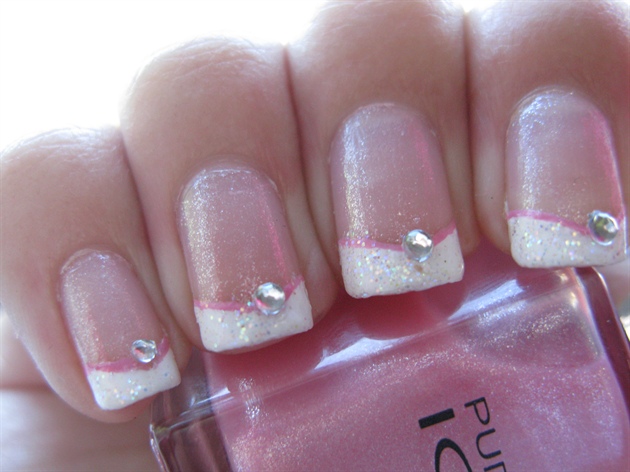 sparkly pink french