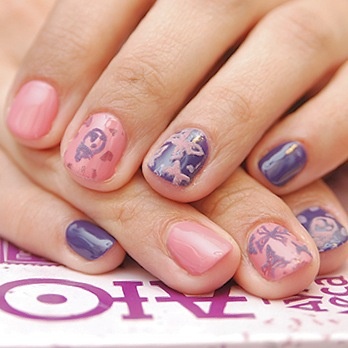 Pink&amp;Blue Baby Style Nails