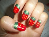 strawberry nail art