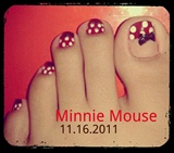 minnie mouse toenails