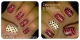 pink zebra print and dots