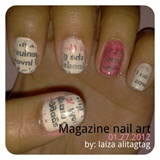 magazine nail art