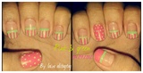 pink and green dots and stripes