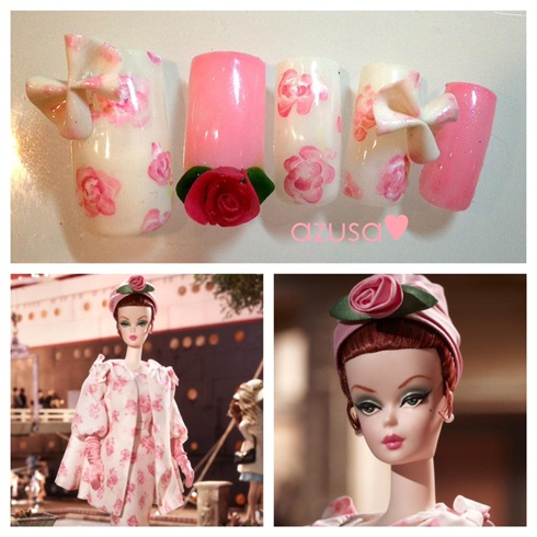 nails for Luncheon Ensemble Barbie Doll❤