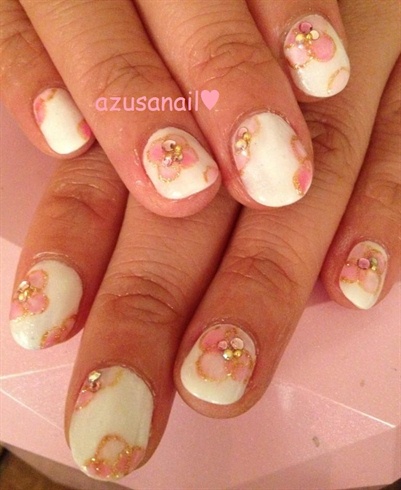 cherry blossom nail❤
