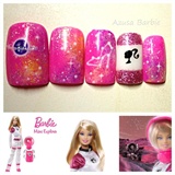Barbie Galaxy nails
