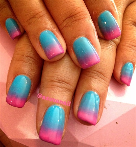 pink and blue ombre