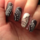 hand painted lace design