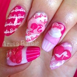 Barbie cupcakes nails♡